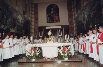 Attuale celebrazione, con la confraternita del SS Sacramento